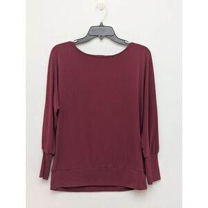 C4 The Limited Burgundy Long Sleeve Blouse Women's Med Dressy Office Work Wear